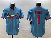Men's St. Louis Cardinals #1 Ozzie Smith Blue Stitched Jersey,baseball caps,new era cap wholesale,wholesale hats
